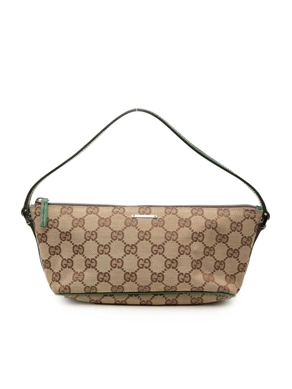 Gucci Gg Canvas Boat Pre-Loved Shoulder #362441G56B